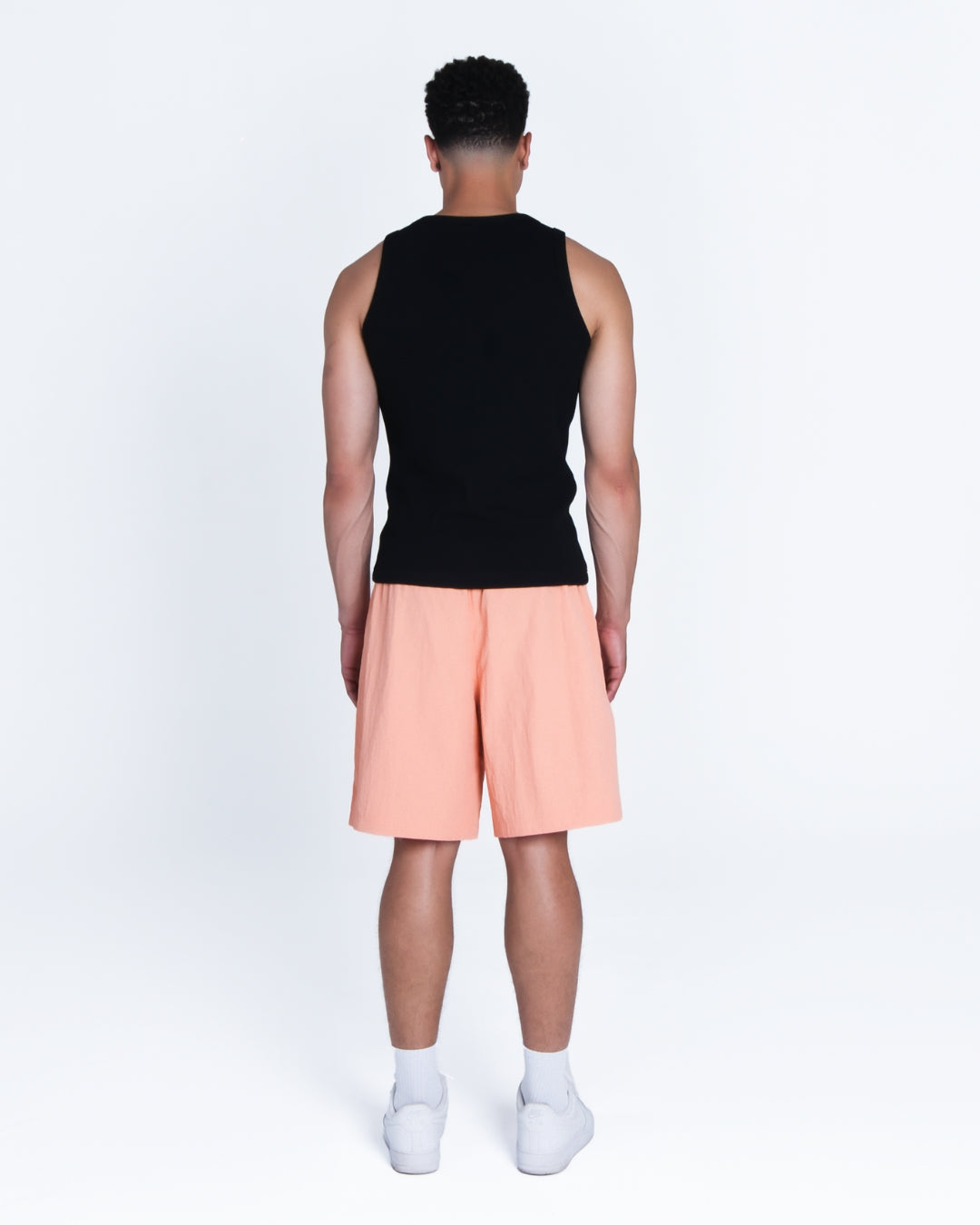 WAFFLE TANK TOP BLACK