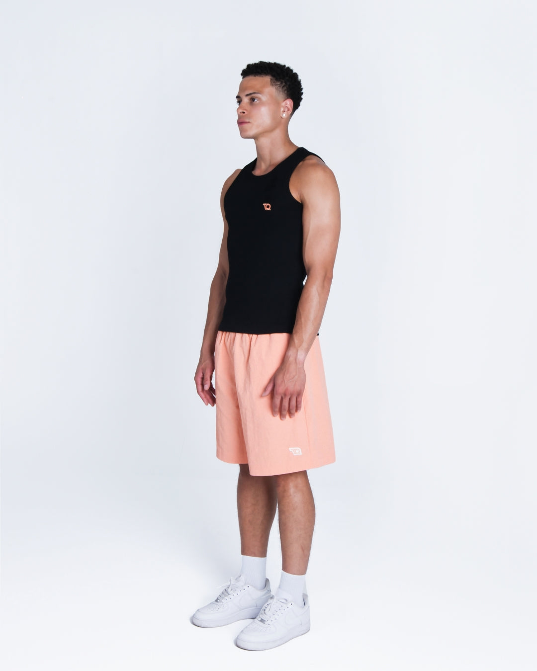 WAFFLE TANK TOP BLACK