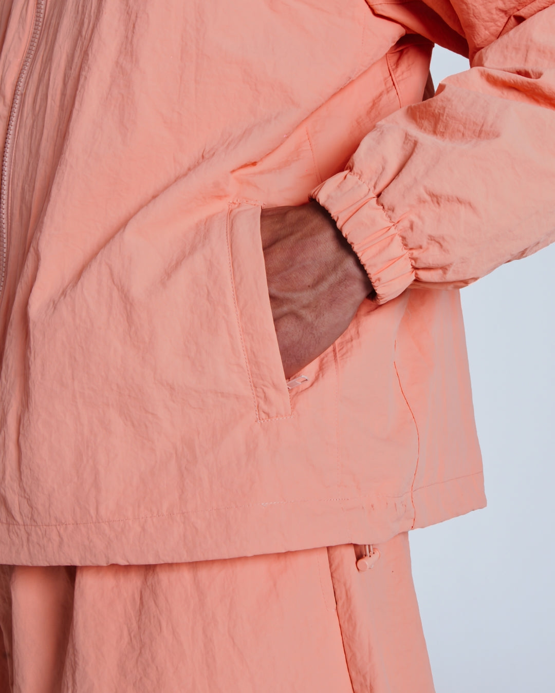 PEACH FUZZY TRACKJACKET