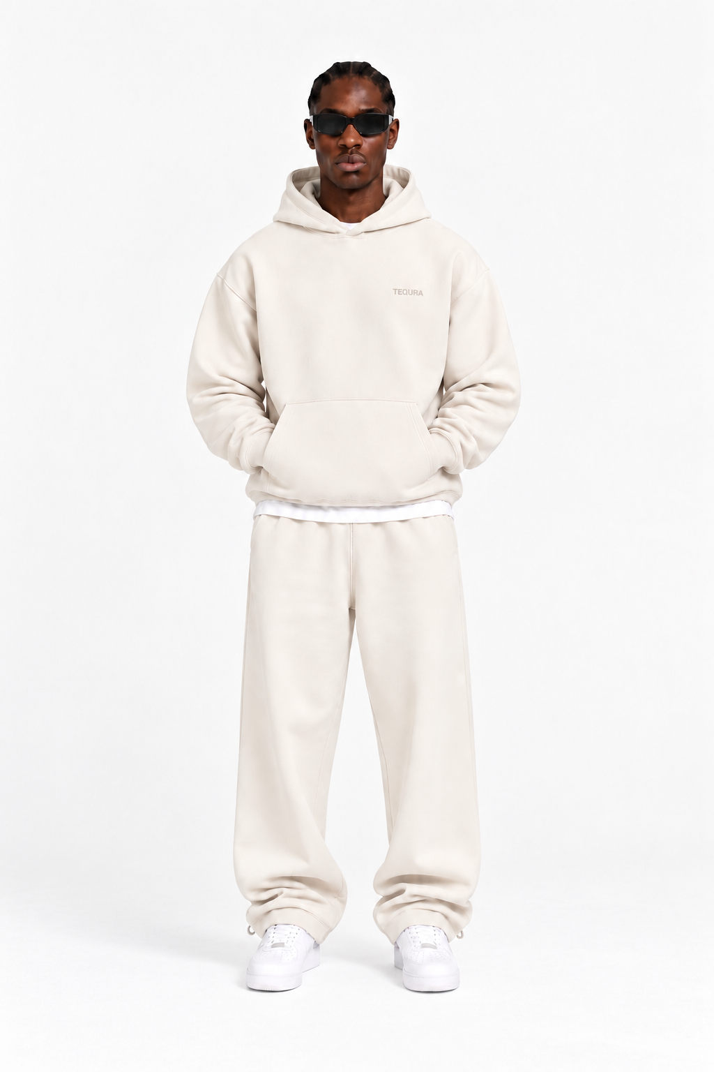 TQ BEIGE BASIC HOODIE